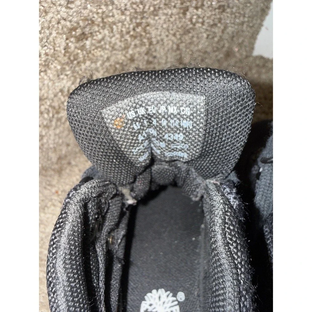 Kids Black Timberland Hiking Boots Waterproof Lace Up Toddler Youth Size 4